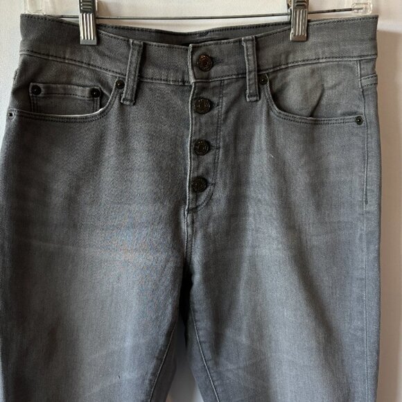 Banana Republic Women's Grey Denim High Rise Skinny Jeans Size 27/4 - Picture 2 of 10